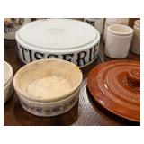 Antique English Advertising Ironstone Lot: Jars, Bowls, and Decor Pieces