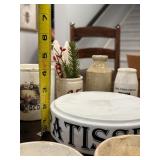 Antique English Advertising Ironstone Lot: Jars, Bowls, and Decor Pieces