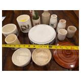 Antique English Advertising Ironstone Lot: Jars, Bowls, and Decor Pieces
