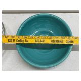 Set of 2 Mixing Bowls - Glass and Blue Ceramic