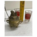 Mixed Lot of Vintage Metalware and Glassware Including Silver and Brass Pieces