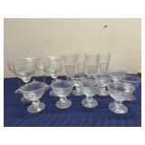 Collection of 18 Vintage Glasses Including Stemware and Goblets