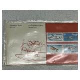 Aviation Collectibles Lot: Stamps, Jumbo Postcards, and Eastern Airlines Plaque