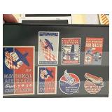 Collection of Vintage Aviation Labels, Stickers, and Ephemera Including KLM and National Air Races