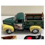 Vintage Model Set with Fishing Truck, Rowboat, and Roadster