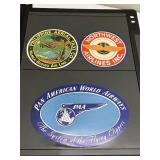 Collection of Vintage Airline Luggage Labels and Travel Stickers