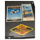 Collection of Vintage Airline Luggage Labels and Travel Stickers