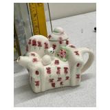 Cat Figurine Collection with Glass Display Case and Animal Figurines