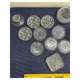 Collection of Vintage Pressed Glass Dishes, Trays, and Bowls
