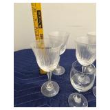 Assorted Glassware Set with Etched Designs and Bar Accessories