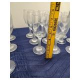 Set of 22 Assorted Clear Stemmed Glasses, 5.5-6 Inches Tall