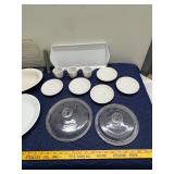 Mixed Collection of Restaurant China Dinnerware - Fiesta, Corelle, Buffalo China, Glass Lids