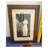 Vintage Kneeter Furs Stole with Framed Photograph and Framed Lace Doily