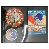 Collection of Vintage Airline Luggage Labels and Travel Stickers
