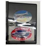 Collection of Vintage Airline Luggage Labels and Travel Stickers
