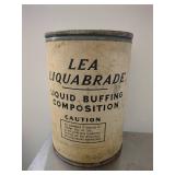Vintage Lea Mfg. Co. Liquid Buffing Composition Drum