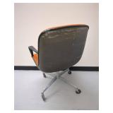 Vintage Steelcase Office Chair with Orange Upholstery