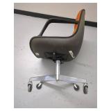 Vintage Steelcase Office Chair with Orange Upholstery