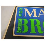Vintage Gladys Brooks for Mayor Political Campaign Sign