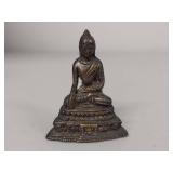 Vintage Metal Buddha Statue - Collectible Asian Art Sculpture