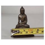 Vintage Metal Buddha Statue - Collectible Asian Art Sculpture