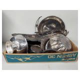 Assorted Silver Plated Items with Corbell & Company Dish