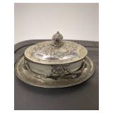 Assorted Silver Plated Items with Corbell & Company Dish
