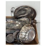 Assorted Silver Plated Items with Corbell & Company Dish