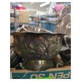 Assorted Silver Plated Items with Corbell & Company Dish