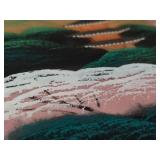 Set of 3 Japanese Art Paintings & Prints with Scenic and Floral Designs