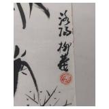 Set of 3 Japanese Art Paintings & Prints with Scenic and Floral Designs
