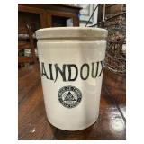 Rare Antique French Felix Potin Saindoux Advertising Pot