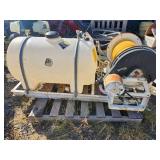65 Gallon Skid sprayer with electric hose reel