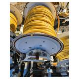 Hannay Electric Hose Reel with Yellow Hose and Permanent Magnet Motor