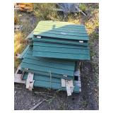 Set of 7 Green Portable Mat Panels with Straps - appx 8