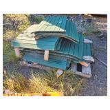Set of 7 Green Portable Mat Panels with Straps - appx 8