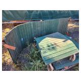 Set of 7 Green Portable Mat Panels with Straps - appx 8