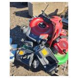 Assorted Gas Push Lawn Mowers for Parts or Repair