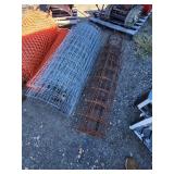 Lot of Construction and Fencing Material Rolls Including Wire Mesh and Safety Barrier
