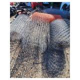 Lot of Construction and Fencing Material Rolls Including Wire Mesh and Safety Barrier