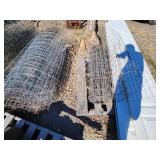 Lot of Construction and Fencing Material Rolls Including Wire Mesh and Safety Barrier