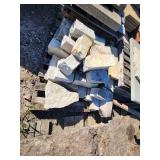 Pallet of Assorted Cut Stone and Masonry Blocks