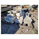 Pallet of Assorted Cut Stone and Masonry Blocks