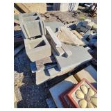 Assorted Concrete Pavers and Stone Slabs