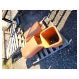 Set of 3 Rectangular Clay Chimney Flue Tiles