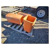 Set of 3 Rectangular Clay Chimney Flue Tiles