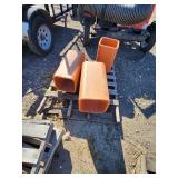 Set of 3 Rectangular Clay Chimney Flue Tiles
