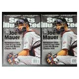 (2) Joe Mauer 2009 Sports Illustrated Magazines Minnesota Twins