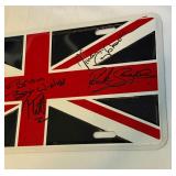 Def Leppard Band Signed Plate - Rick Savage, Vivian Campbell, Phil Cohen, Joe Elliott, Rick Allen