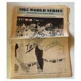1965 World Series Newspaper from St. Paul Life